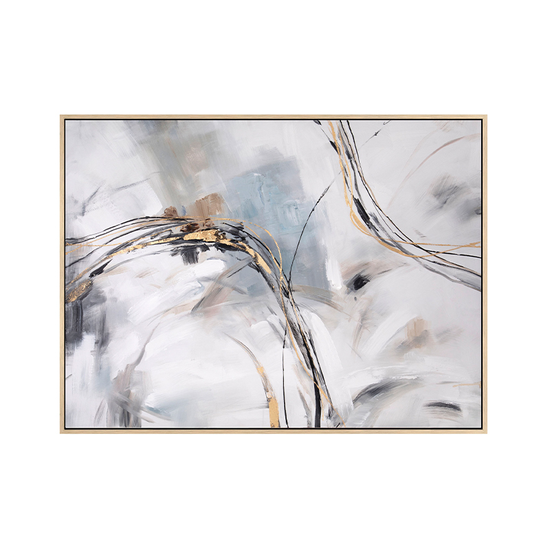 Swirling  Lines Art With Floater Frame