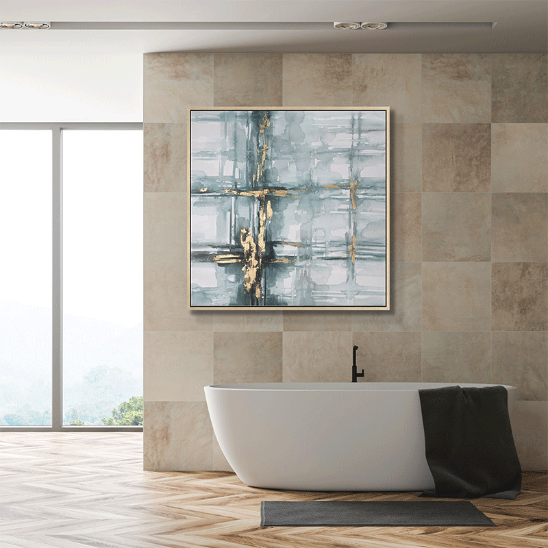 Watercolor Abstract Art with Floater Frame