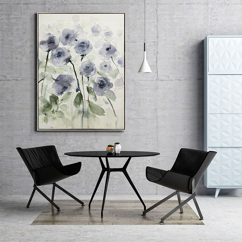 Purple Flower Art with Floater Frame