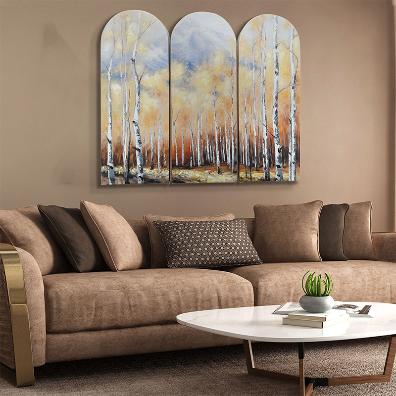 Set of 3 Birch Trees Arch Art