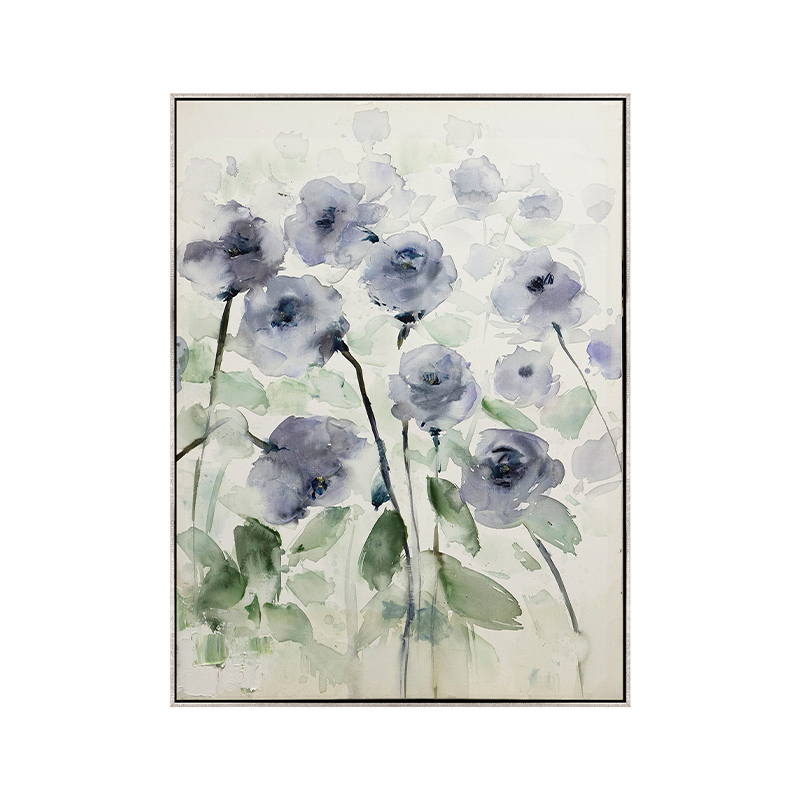 Purple Flower Art with Floater Frame