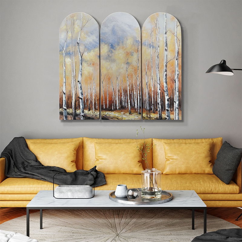 Set of 3 Birch Trees Arch Art