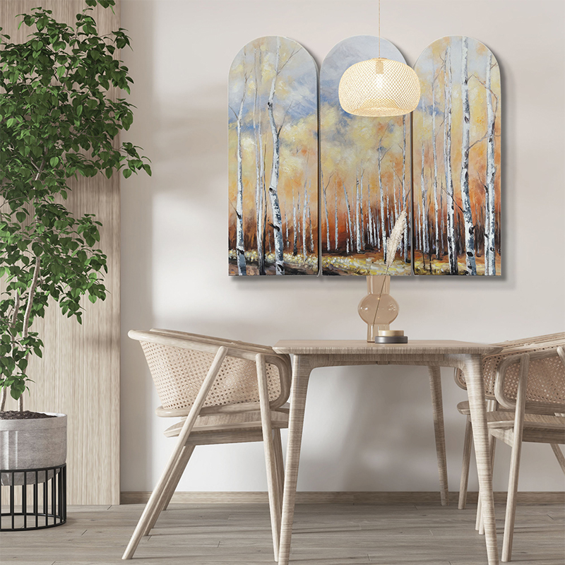 Set of 3 Birch Trees Arch Art