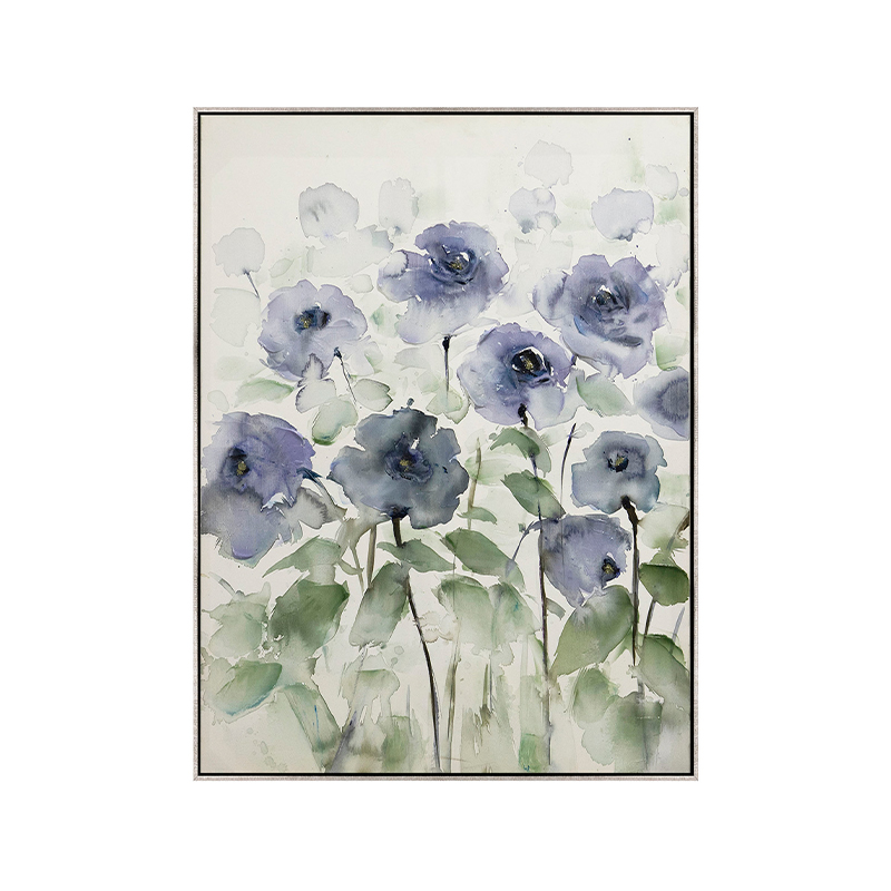 Purple Flower Art with Floater Frame