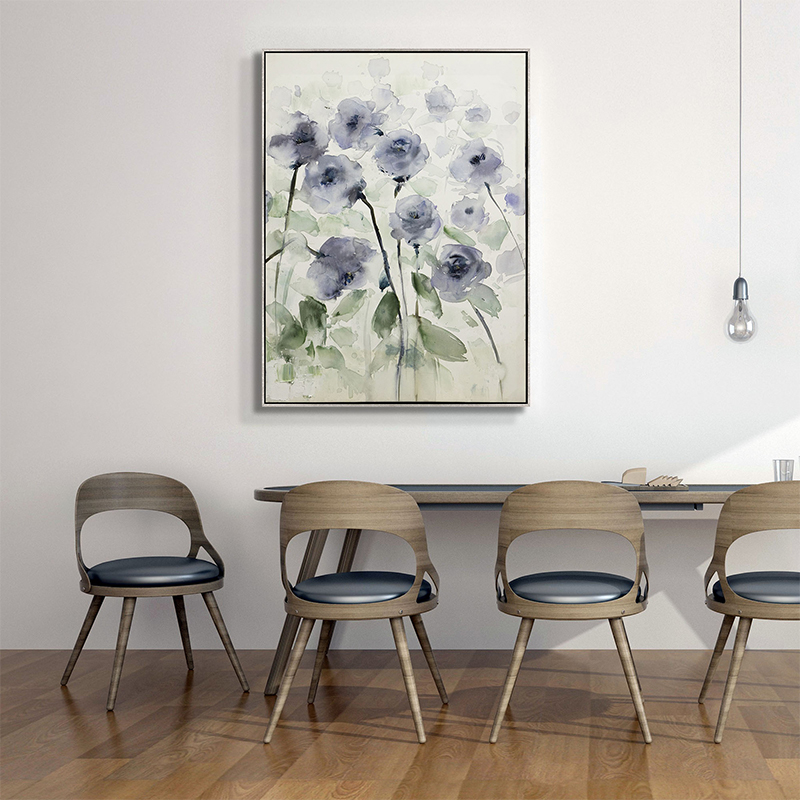 Purple Flower Art with Floater Frame