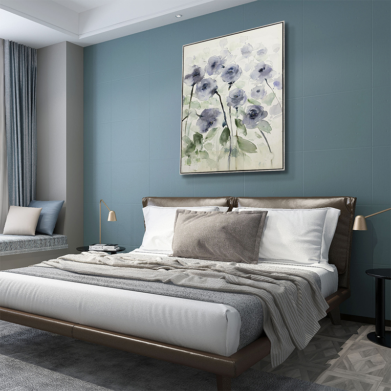 Purple Flower Art with Floater Frame